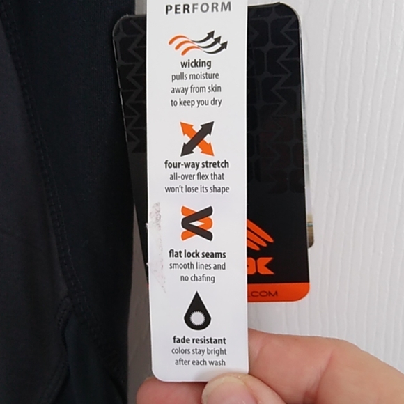 RBX Full Length Black Legging Shiny Matte Mesh - Picture 6 of 8